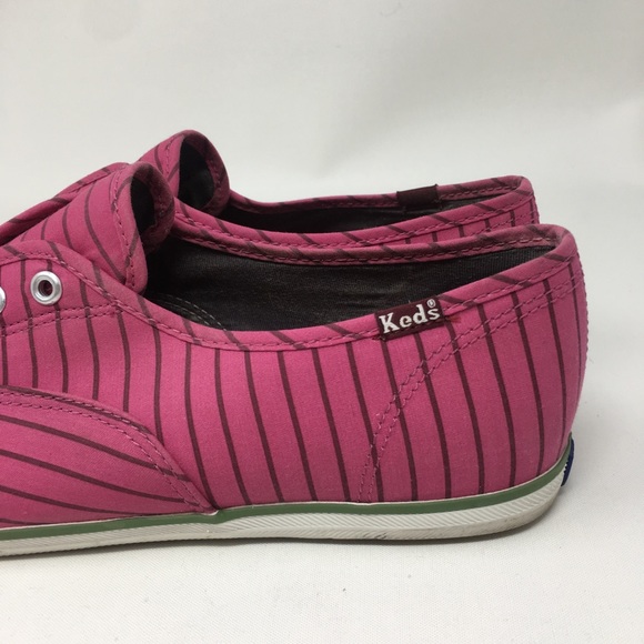 Keds Pink Striped Low Top Sneakers - Picture 5 of 8